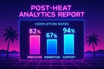 Compact post-heat report with completion rates
