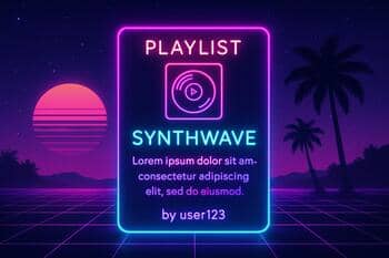 Playlist card with description and author tag