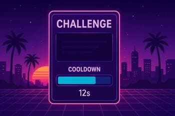 Cooldown timer bar over a challenge card