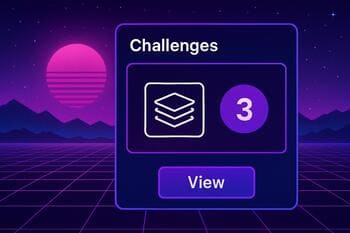 Merged stack of similar challenge cards