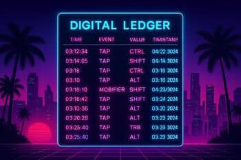 Live ledger of taps and modifiers