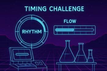 Wireframes showing timing rings and progress bars