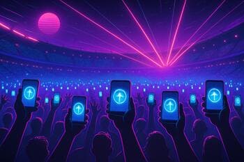 Audience charging crowd boost on phones