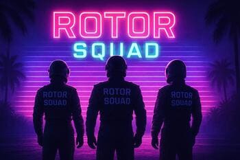 Crew photo with violet jackets