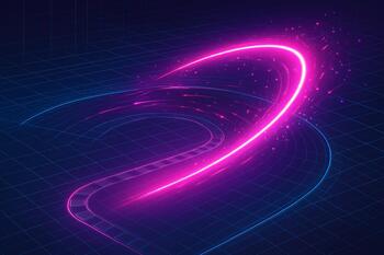 Boost arc ribbon glowing over a turn