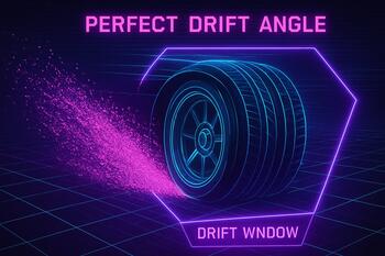 Drift window indicator with magenta particles