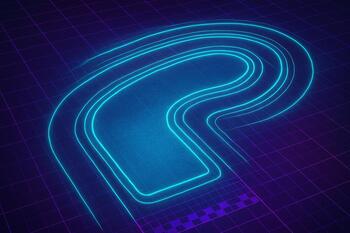 Top-down grip map with cyan contour lines