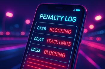 App penalty log with timestamps