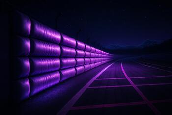 Soft barrier with violet padding