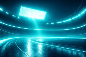 Arena skin with cyan flux gradient