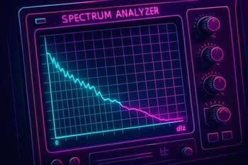 Sound grid with analyzer display