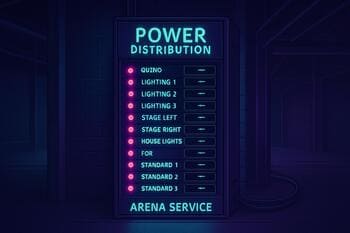Power rack with labeled circuits