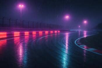 Wet skin preset with cyan sheen on asphalt