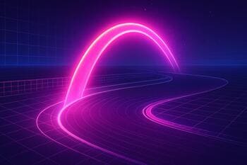 Neon ribbon crest over chicane